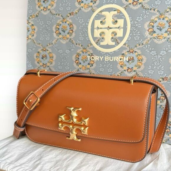 AUTH BRAND NEW Tory Burch Small Eleanor Rectangular Bag in Malt Whiskey $598 - Picture 8 of 17
